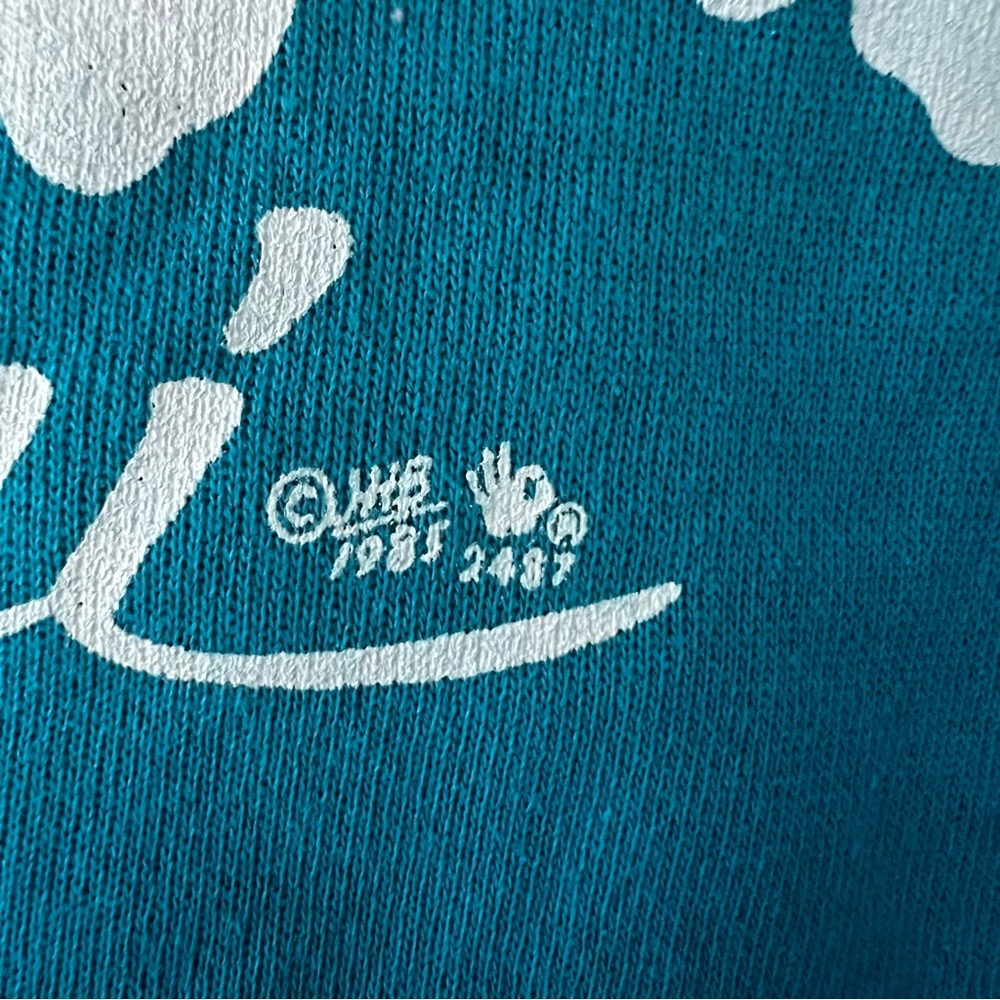 Vintage Hanes Maui Sweatshirt 80s Hibiscus Flower Pullover - Picture 3 of 8